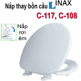 Mua Nắp Bàn Cầu Inax 108VA  Nắp Thay Thế Rơi Êm Dày Cao Cấp