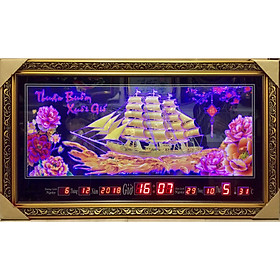 Mua Tranh lịch vạn niên   đèn led đổi màu thuận buồm xuôi gió -K406
