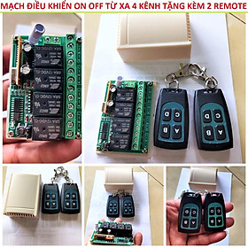 CÔNG TẮC ĐIỀU KHIỂN TỪ XA 12V 4 KÊNH DÙNG ĐỘ XE MÁY Ô TÔ CỰC CHẤT TẶNG 2