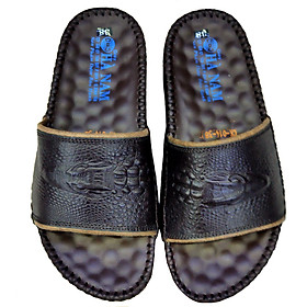 Dép nam quai ngang HÀ NAM da bò thật cao cấp DNA2071