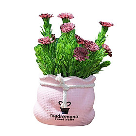 Potted  Artificial Daisy Flower Pot Bonsai Fake Plant in Vase