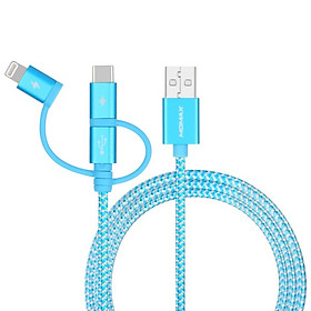 Mua Cáp sạc và truyền dữ liệu 3 cổng Micro/Lightning/Type C 1M - Hàng chính hãng MOMAX