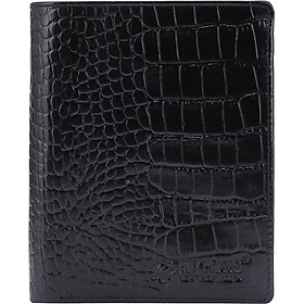 Ví Nam Vân Cá Sấu Kiểu Đứng Huy Hoàng HT2120 (12.5 x 10 cm) - Đen