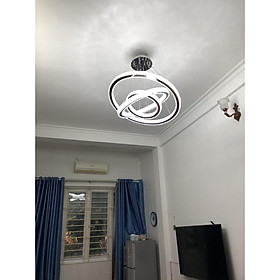 Đèn chùm thả trần pha lê 3 vòng bản 5cm decor phòng khách,ngủ,bếp kích thước lớn,có điều khiển từ xa 3 chế độ ánh sáng
