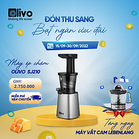 Mua Máy Ép Chậm Olivo SJ210 Làm Kem  Ép Rau Củ Quả  Đậu Nành 3 Trong 1  Ép Kiệt Bã 99% - Hàng chính hãng