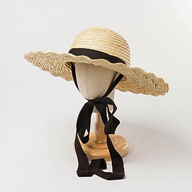 Mũ Rộng Vành Lượn Sóng Dây Cột Siêu Xinh, Nón Cói Đi Biển Vintage