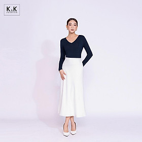 Áo Thun Nữ Cổ Tim Tay Dài K&K Fashion ASM12-26 Chất Liệu Thun Giấy