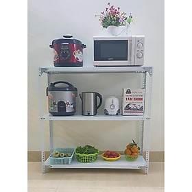 Mua Kệ sắt 3 tầng rộng 0 3m x dài 0 6m x cao 1m  v lỗ đa năng lắp ghép đựng đồ