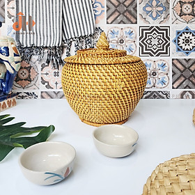 Mua  Quà tặng Văn hoá  Ủ ấm trà/ Giành tích mây đan Mộc