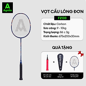 Vợt cầu lông siêu nhẹ khung carbon cao cấp Agnite - Kèm bao đựng cao cấp - 1 chiếc - Hàng chính hãng - F2115