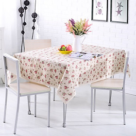 Mua Khăn trải bàn vải bố - Họa tiết Hoa nhí hồng tím lá xanh - mẫu A09