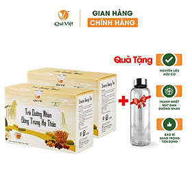 Combo 2 hộp - Trà dưỡng nhan đông trùng hạ thảo + tặng 1 bình nước thủy