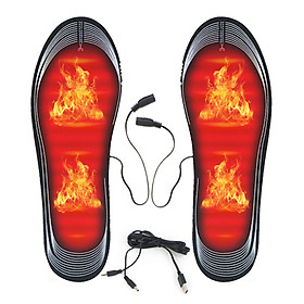 Heated Insole for Men Women Cuttable USB Powered Electric Heating Shoe Inserts Foot Warmers for Winter Camping Skiing Cycling Climbing