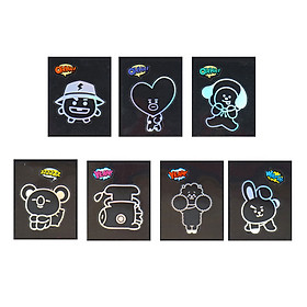 BTS BT21 Official Authentic Goods Shine Sticker 7SET