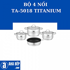 Hình ảnh BỘ 4 NỒI LORCA TA-5018 TITANIUM - HÀNG CHÍNH HÃNG