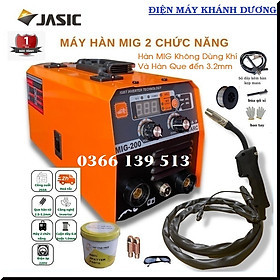 Máy Hàn MIG Không Dùng Khí JASIC 200A Máy Hàn Điện Tử Đa Chức Năng - Tặng Kèm Cuộn Dây Hàn 1Kg - Hàng Chuyên Dụng Hàn được cả Que Và Vật Liệu Mỏng