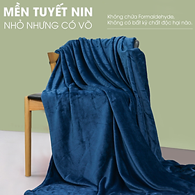 Mua Mền tuyết NIN House - Dark Blue siêu mềm mịn nhiều kích cỡ 1m3x2m  1m6x2m tuyết nhung ấm áp