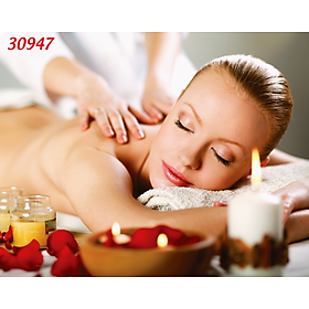 Mua Decal dán kính trong suốt 2 mặt có hình in cô gái Spa cho cửa quán Spa