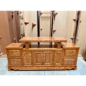 Mua Kệ tivi thớt 5 cánh gỗ sồi 2m/2m2*40cm