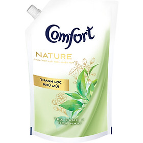 Nước xả làm mềm vải Comfort Nature Thanh Lọc Khử Mùi túi 1.5L