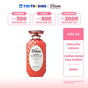 Dầu xả hỗ trợ mọc tóc và làm phồng tóc Moist Diane Extra Volume & Scalp (Dùng cho tóc dễ gãy rụng, tóc xẹp, mỏng thưa, có gàu) 450ml