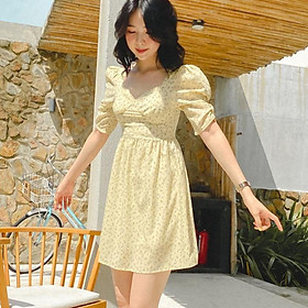 Đầm vàng nhạt hoa nhí Gigi Dress Gem Clothing SP006168