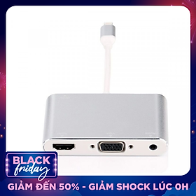 Cáp lightning to HDMI/ VGA/ AV có ngõ âm thanh riêng cho loa - FullHD 1080P