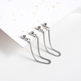 Bông tai nam nữ dáng dây chuyền tinh tế