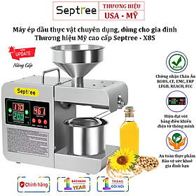 Mua Máy ép dầu thực vật Septree X8S chuyên dụng  dùng trong gia đình Thương hiệu Mỹ cao cấp  Ép 4-6kg/1 giờ  Công suất 600-820W - Hàng Nhập Khẩu  Bảo Hành 1 Năm