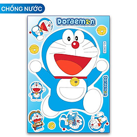 Sticker Doraemon Kích Thước Lớn 13x18.5cm - mẫu 2023 - 1 Tấm Gồm Nhiều Hình Size Khác Nhau Chất Lượng Cao Chống Nước