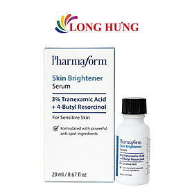 Tinh chất dưỡng trắng Pharmaform Skin Brightener Serum 3% Tranexamic Acid + 5% Niacinamide (20ml) - Hàng chính hãng