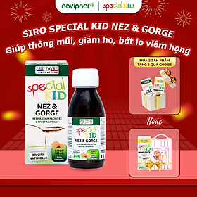 TPBVSK Special Kid Nez et Gorge - Hỗ trợ giảm viêm họng, viêm phế quản, Giúp thông mũi, giảm ho, bớt lo viêm họng (125ml)[Siro – Nhập khẩu Pháp]