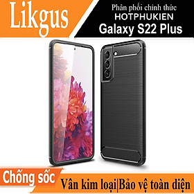 Ốp lưng chống sốc vân kim loại cho Samsung Galaxy S22 / S22 Plus / S22 Ultra hiệu Likgus (bảo vệ toàn diện, chống va đập) - hàng nhập khẩu