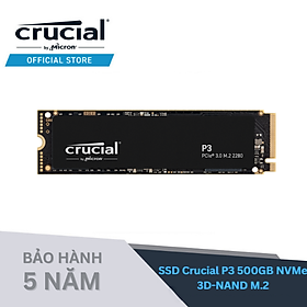 SSD CRUCIAL P3 Gen 3 NVMe 500GB - CT500P3SSD8 - HÀNG CHÍNH HÃNG