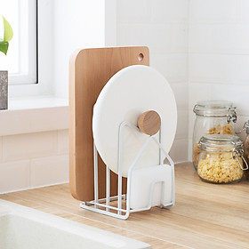 Giá Dắt Vung Đa Năng Có Thể Sử Dụng Để Dắt Thớt, Vung (Nắp Nồi) Giúp Sắp Xếp Nhà Bếp Gọn Gàng, Ngăn Nắp - Thiết Kế Tinh Tế, Hiện Đại Theo Phong Cách Nhật Bản