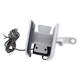 Universal Motorcycle Scooter Phone Mount Holder USB Charger for 4