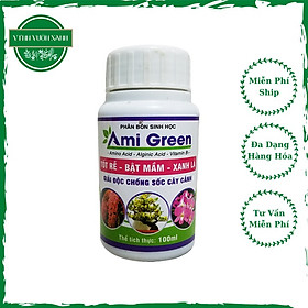 Mua Phân bón sinh học AMI GREEN 100ml giải độc chống sốc cây cảnh  Amino Acid – Alginic Acid – Vitamin B1 giúp phát triển bộ rễ  bật mầm  xanh lá cây