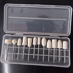 Mua Bộ 12 đầu mài lông cừu cán 3mm đánh bóng trang sức kim loại đá thủy tinh gỗ gạch men nhựa