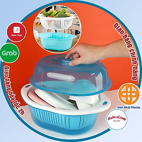 Bộ rổ chậu có nắp đậy Việt Nhật 2 size hàng cao cấp tiện lợi -Br01338