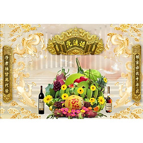 Tranh dán tường 3D phòng thờ - tranh phòng thờ đẹp