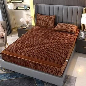 Mua Thảm bọc đệm nỉ nhung sữa thương hiệu cao cấp_ Hàng Chính Hãng_ga bọc đệm siêu ấm đủ kích thước