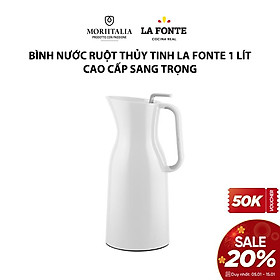Bình nước ruột thủy tinh La Fonte màu trắng 1000ml cao cấp sang trọng 006767W
