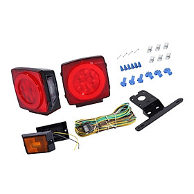 12V LED Tail Lights Kit Waterproof Stop Signal Fit for Truck Snowmobile RV