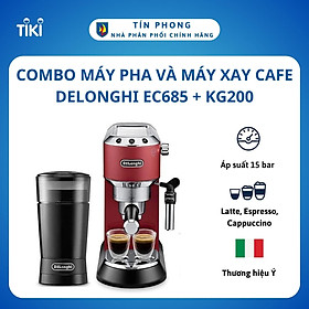 Mua Combo máy pha và máy xay cafe Delonghi EC685 + KG200 - Hàng chính hãng