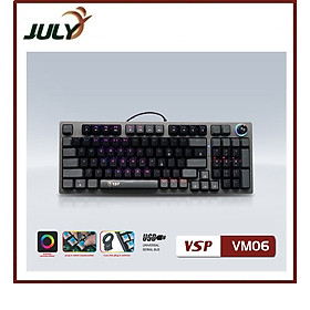 Mua Phím Cơ VSP VM06 Bản 96keys LED RGB (Màu Đen Xám) - JL - HÀNG CHÍNH HÃNG