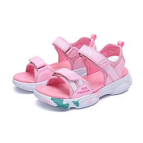 Dép sandal bé gái 3 - 12 tuổi siêu nhẹ quai ngang màu hồng thời trang đi học đi biển mùa hè khỏe khoắn và năng động SG49