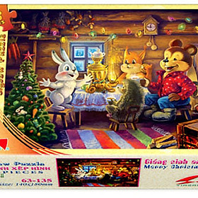 Tranh xếp hình Tia Sáng Giáng sinh an lành ( 63 mảnh)