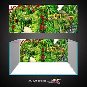 Mua Tranh 3D Koifish  Tranh Dán Bể Cá 1 vườn hoa   in tranh theo kích thước yêu cầu