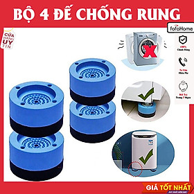 Chân Đế Kê Máy Giặt Tủ Lạnh, Bộ 4 Chân Chống Rung Đa Năng Loại Đế Cao Su Mềm