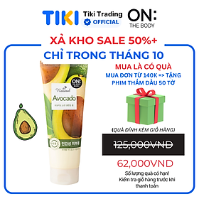 [Hàn Quốc] Sữa rửa mặt dịu nhẹ tạo bọt chiết xuất bơ lành tính On The Body The Natural Avocado Mild Cleansing Foam 200g